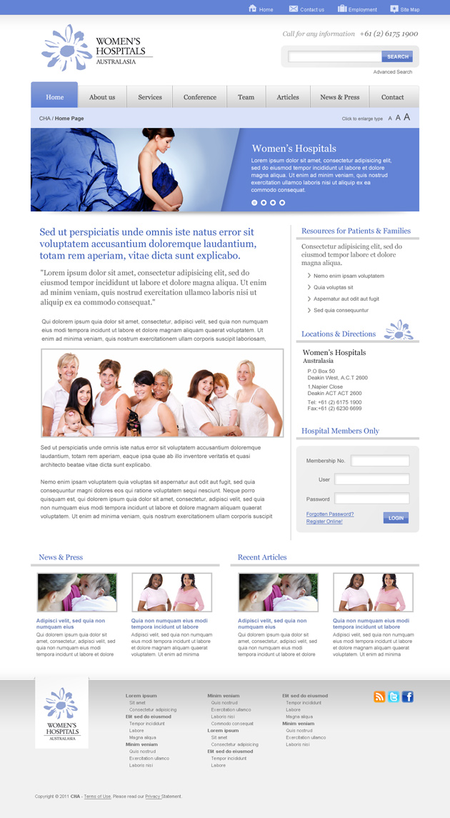 Website Women's Healthcare & Children's Healthcare Australasia