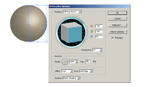 tutorial mappatura sfera con texture Illustrator