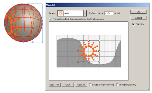 tutorial mappatura sfera con texture Illustrator