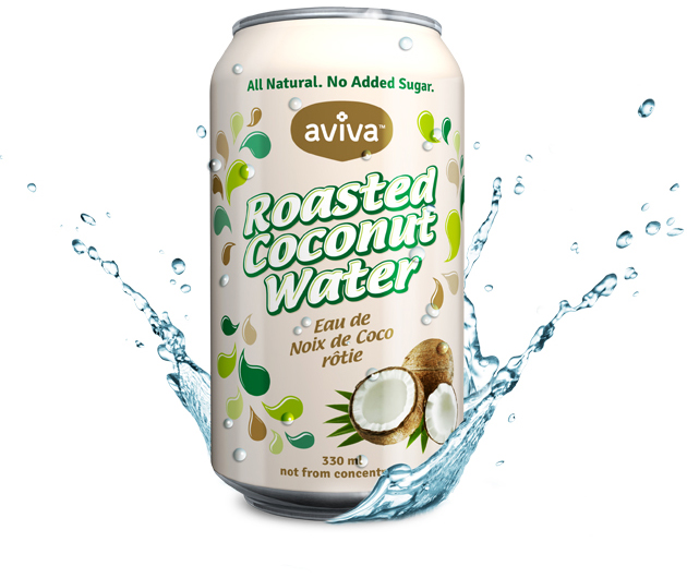 Aviva logo design and packaging "Coconut Water"