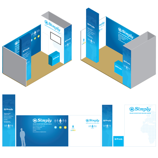graphic design allestimento stand simply register